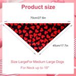 Valentine's Day Dog Bandana 2 Pack Triangle Reversible Bibs Pet Scarfs Accessories Valentine Day Holiday Bandanas Set for Dog Cat - Image 3