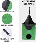 Premium Horse Slow Feed Hay Bag with Metal Snap Fastener and Heavy Adjustable Strap (Green, 2-Pack) - Image 5