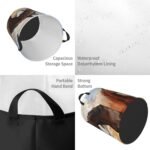 Couple Horse Laundry Basket for Clothes, Freestanding Waterproof Laundry Hamper for Blanket, Collapsible Tall Clothes Hamper with Handles, Clothes Storage Basket for Toys Small - Image 5