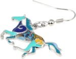 NEWEI Enamel Alloy Sweet Running Horse Earrings Drop Dangle Fashion Animals Jewelry For Women Kentucky Derby Gifts - Image 5