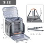 Pet Grooming Bag, Dog Grooming Supplies Organizer Tote Bag, Perfect for Pet Grooming Tool Kit Accessories-Grey - Image 6