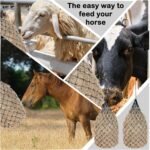 Hay Net,Slow Feed Hag Net Hay Bag Feeder with 1.75"x1.75" Holes for Horses and livestocks,42 Inch,Black - Image 4