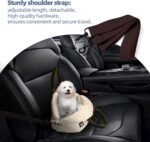 Sytopia Dog Purse Carriers for Small Dogs up to 10 Lbs, Waterproof Cat Puppy Carrier Soft-Sided Portable for Traveling with Adjustable Safety Leashs, Dog Travel Bag, Cream Beige - Image 5