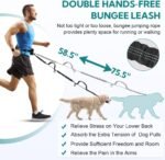 Hands Free Dog Leash with Pouch, Double Leash for Two Dogs, Retractable Bungee with Double Padded Handles, Dog Waist Leash for Dog Walking, Running Leash for Dogs, Dog Walking Accessories - Image 3
