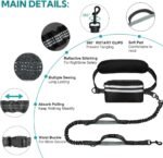 Hands Free Dog Leash with Pouch, Double Leash for Two Dogs, Retractable Bungee with Double Padded Handles, Dog Waist Leash for Dog Walking, Running Leash for Dogs, Dog Walking Accessories - Image 5