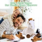 Muiteiur 4 Pcs Horse Stuffed Animal Set, 21inch Large Stuffed Mommy Horse with Babies Pony Toys, Brown Stuffed Horse Plush Pillow for Boys Girls - Image 6