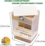 Automatic Bird Feeder，No Mess Bird Feeder, Bird cage Accessories-Large Capacity Canary Parrot Bird Parrot Seed Food Container (Can Hold a Variety of Food) by Old Tjikko - Image 3