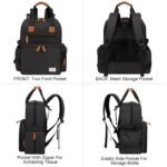 Modoker Dog Travel Bag, Airline Approved Backpack for Pet Accessories Organizer, Tote Weekend Bag with 2 Dog Food Storage Containers, 2 Collapsible Dog Bowls, 1 Pet Mat, Black - Image 3