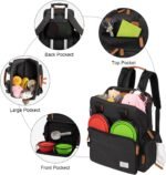 Modoker Dog Travel Bag, Airline Approved Backpack for Pet Accessories Organizer, Tote Weekend Bag with 2 Dog Food Storage Containers, 2 Collapsible Dog Bowls, 1 Pet Mat, Black - Image 4