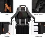 Modoker Dog Travel Bag, Airline Approved Backpack for Pet Accessories Organizer, Tote Weekend Bag with 2 Dog Food Storage Containers, 2 Collapsible Dog Bowls, 1 Pet Mat, Black - Image 6