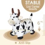 HotMax Bouncy Cow Hopping Toy, Inflatable Plush Bouncing Horse for Toddlers, Outdoor Ride on Bouncy Farm Animals, Birthday Gift for 18 Months 2 3 4 Year Old Boy or Girl - Image 6