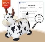 HotMax Bouncy Cow Hopping Toy, Inflatable Plush Bouncing Horse for Toddlers, Outdoor Ride on Bouncy Farm Animals, Birthday Gift for 18 Months 2 3 4 Year Old Boy or Girl - Image 7