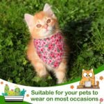 Weewooday 8 Pieces Dog Bandanas for Summer Flower Print Triangle Bibs Floral Puppy Scarf Kerchief Accessories for Dogs Cats Pets(L, Cute Flower Patterns) - Image 6