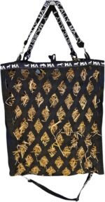 Majestic Ally Double Side Open Slow Feeder Hay Bag - Diamond Shaped Obliquely Placed Webbing (Black) - Image 5