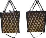 Majestic Ally Double Side Open Slow Feeder Hay Bag - Diamond Shaped Obliquely Placed Webbing (Black) - Image 6