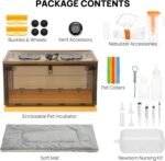 TURBRO 157 L Pet Incubator for Puppies and Kittens, Temperature and Humidity Control with Thermostat, Ventilation System, 2 LED Panels, 3 Fan Speeds, All Accessories Included - Image 8