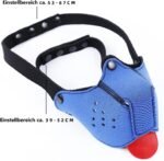 Neoprene Puppy Hood Mask Removable Mouth Cover Cosplay Dog Full Face Pup Hood Mask Novelty Dog Head Mask with Collar (Blue) - Image 4