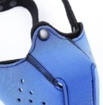 Neoprene Puppy Hood Mask Removable Mouth Cover Cosplay Dog Full Face Pup Hood Mask Novelty Dog Head Mask with Collar (Blue) - Image 10