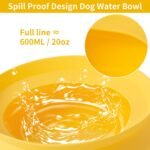 SLSON Spill Proof Dog Water Bowl for Cars,Collapsible No Splash Dog Travel Bowls Integrated Molding Portable Pet Bowl for Road Trip Truck,RV,SUV,Boat Accessories (Yellow) - Image 4