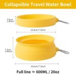 SLSON Spill Proof Dog Water Bowl for Cars,Collapsible No Splash Dog Travel Bowls Integrated Molding Portable Pet Bowl for Road Trip Truck,RV,SUV,Boat Accessories (Yellow) - Image 6