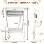 YUEPET Elevated Collapsible Dog Bathtub, Portable Dog Shower Tub with Safety Collar, Foldable Dog Washing Station for Bathing and Grooming for Puppies Medium Dogs Cats Pets - Image 3