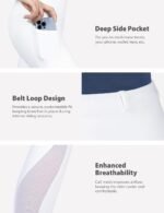 Harrison Howard Women's Full Seat Riding Tights Active Silicon Grip with Mesh Horse Riding Pants for Women - Image 6