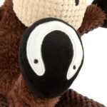 goDog Checkers Skinny Horse Squeaky Plush Dog Toy, Chew Guard Technology - Brown, Small - Image 6