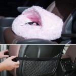 Dog Car Seats for Small Dogs,Portable Pet Car Seat with Hooded Cover,Puppy Dog Car Seat with Seat Belt and Leash，Calming Dog Car Travel Carrier Bed (Light Pink, 20 * 20inch) - Image 5