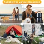 Dog Travel Bag, Weekend Dog Travel Accessories for Camping, Pet Travel Bags with 2 Collapsible Dog Bowls, 2 Travel Dog Food Container, 1 Waterproof Pet Feeding Mat - S, Tibetan Blue - Image 7