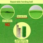 Herding Ball for Dogs, 25" Horse Ball with Cover, Dog Herding Balls Large with Hand Pump, Horse Dog Toys for Play Hurding Ball/Hearding Ball (Green, 25 inch) - Image 7