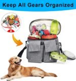 Dog Travel Bag, Dog Camping Essentials Traveling Accessories, Dog Mom Gifts, Dog Supplies Food Container Organizer for Pet Stroller, Pet Hiking Gear Stuff Puppy Doggy Tote Bag - Image 3