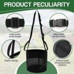 Horse Feed Bag Grain with Adjustable Strap Comfortable Neck Pad and Nose Pad,Hay Bags for Horses Feeder Supplies Muzzle Feed Bag (Black) - Image 4