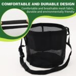 Horse Feed Bag Grain with Adjustable Strap Comfortable Neck Pad and Nose Pad,Hay Bags for Horses Feeder Supplies Muzzle Feed Bag (Black) - Image 5