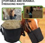 Horse Feed Bag Grain with Adjustable Strap Comfortable Neck Pad and Nose Pad,Hay Bags for Horses Feeder Supplies Muzzle Feed Bag (Black) - Image 6