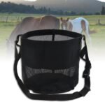 Horse Feed Bag Grain with Adjustable Strap Comfortable Neck Pad and Nose Pad,Hay Bags for Horses Feeder Supplies Muzzle Feed Bag (Black) - Image 7