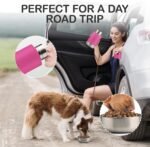 Insulated Dog Travel Water Bottle with Detachable Bowls, 3 in 1 Portable Dog Water Bottle Dispenser, Dog Accessories for Walking, Hiking, Camping, Outdoor (Hot Pink, 32 Oz) - Image 6