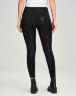QUEENIEKE Women's Equestrian Breeches with Silicone Full Seat Horse Riding Tights with Pockets Tummy Control - Image 3