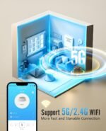 oneisall Automatic Cat Feeder with 5G WiFi, Automatic Cat Food Dispenser for 2 Cats Small Pets, 20 Cups/5L Timed Dry Food Dispenser with APP Control - Image 3