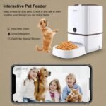 Automatic Pet Feeder with Camera, 6L App Control Smart Feeder Cat Dog Food Dispenser, 2-Way Audio, Voice Remind, Video Record, 6 Meals a Day for Medium Large Cats Dogs, Compatible with Alexa - Image 3