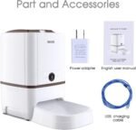 Automatic Pet Feeder with Camera, 6L App Control Smart Feeder Cat Dog Food Dispenser, 2-Way Audio, Voice Remind, Video Record, 6 Meals a Day for Medium Large Cats Dogs, Compatible with Alexa - Image 6