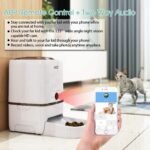 Automatic Pet Feeder with Camera, 6L App Control Smart Feeder Cat Dog Food Dispenser, 2-Way Audio, Voice Remind, Video Record, 6 Meals a Day for Medium Large Cats Dogs, Compatible with Alexa - Image 7