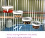 8 Pcs Small Bird Removable Transparent Bowl, Parrot Food Feeder with 8 Pcs Small Food Cups for Canary Finch Parrot Small Animal - Image 4