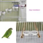8 Pcs Small Bird Removable Transparent Bowl, Parrot Food Feeder with 8 Pcs Small Food Cups for Canary Finch Parrot Small Animal - Image 5