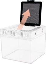 Mini Reptile Terrarium,8" x 8"x 8" Reptile Tank with Full View Visually Appealing，for Insect，Fish，Tarantula，Hermit Crab，Jumping Spider，Iguana，Tortoise，Leopard Gecko，Frog，Bearded Dragon - Image 7