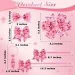 Talltalk 120 Pcs Valentine's Day Dog Bow Tie Collar Set 60 Pink Valentine Bow Ties for Dogs Dog Grooming Bowtie 30 Dog Neckties 30 Large Bow Tie Collar for Dog Cat Pet Holiday Accessories - Image 3