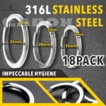 GABOX Medical-Grade 316L Stainless Steel Key Ring Ideal for Marine Enthusiast Pet Accessories Dog Tag Car DIY Handmade Craft - Image 5