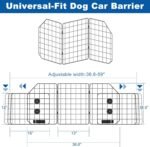 OUSHENG Car Dog Barrier for SUV, Adjustable Pet Divider Gate for Trunk Cargo Area, Universal-Fit Back Seat Heavy-Duty Wire Mesh Dogs Separator Guard Net, Vehicles Safety Travel Accessories - Image 4