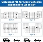 OUSHENG Car Dog Barrier for SUV, Adjustable Pet Divider Gate for Trunk Cargo Area, Universal-Fit Back Seat Heavy-Duty Wire Mesh Dogs Separator Guard Net, Vehicles Safety Travel Accessories - Image 5