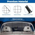 OUSHENG Car Dog Barrier for SUV, Adjustable Pet Divider Gate for Trunk Cargo Area, Universal-Fit Back Seat Heavy-Duty Wire Mesh Dogs Separator Guard Net, Vehicles Safety Travel Accessories - Image 8