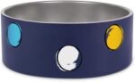 kate spade new york Dog Dish for Food and Water, Stainless Steel Bowl with Non-Slip Base, 2 Cup (16oz) Capacity, Small & Medium Pet Bowl for Dogs, (Watercolor Dot) - Image 3